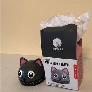 KIKKERLAND DESIGN INC Kitty Kitchen Timer 60 Minutes Mini